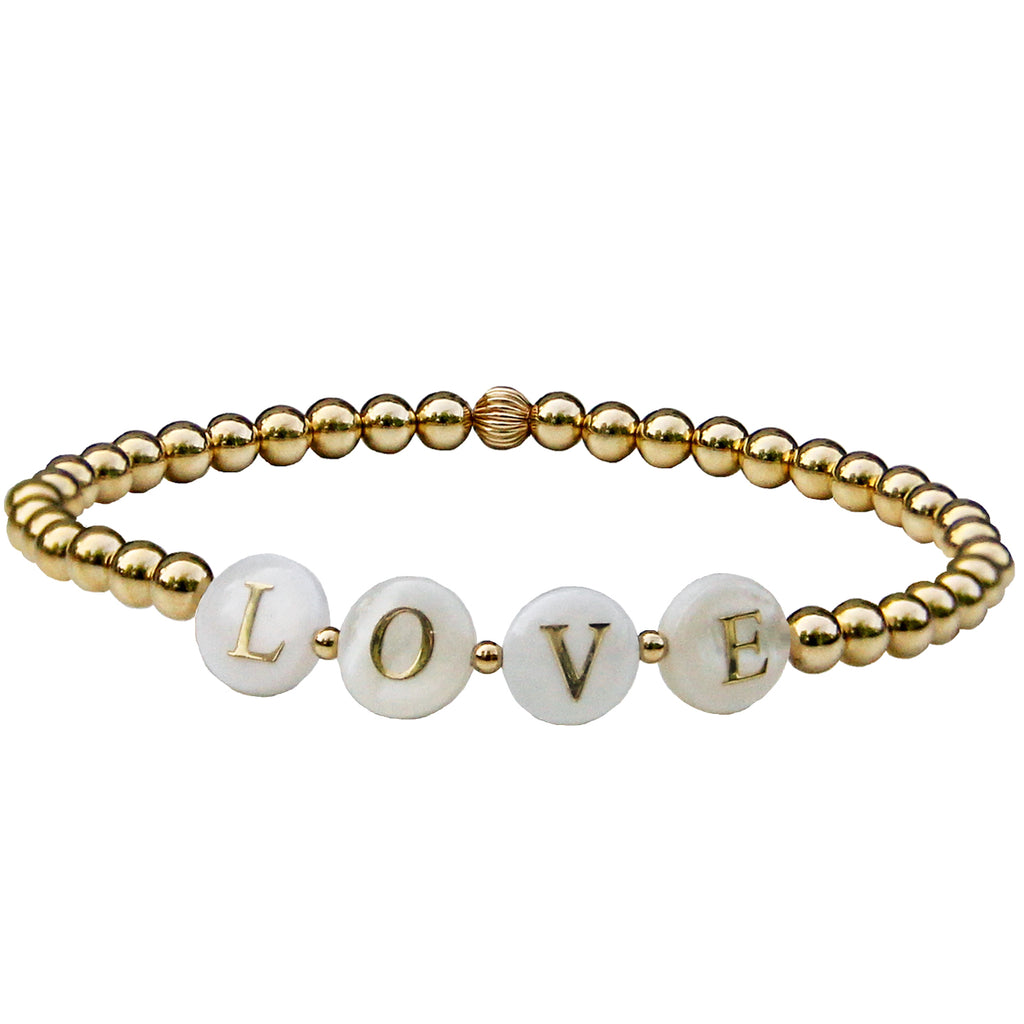 Prevailing Gold Beaded Bracelet – I AM LOVE PROJECT