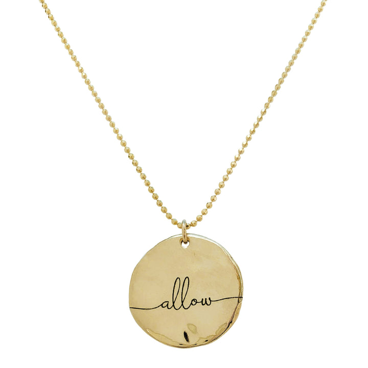 Organic Coin Necklace | Large | Solid 14K Gold