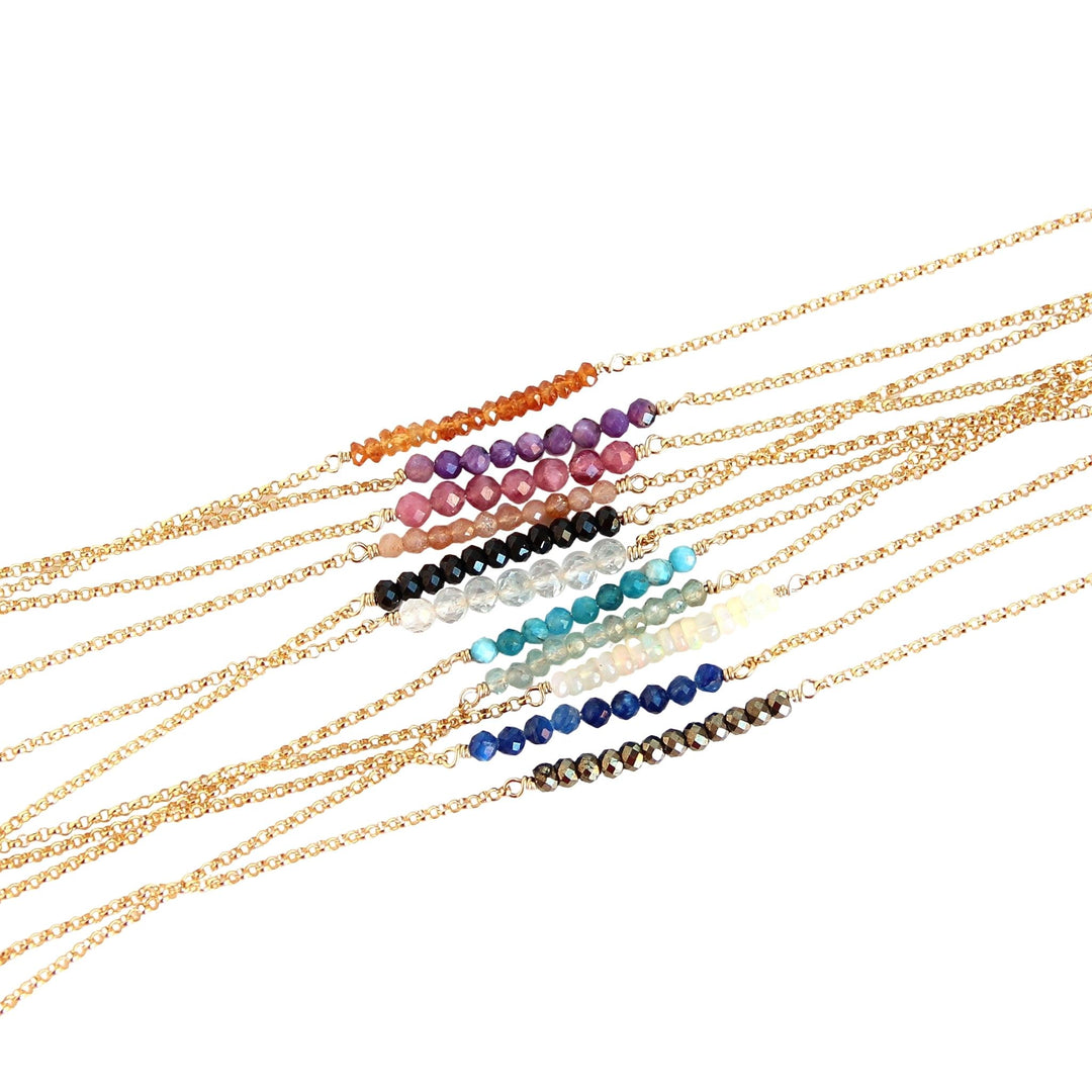 Gemstone Balance Bar bracelets gold chain