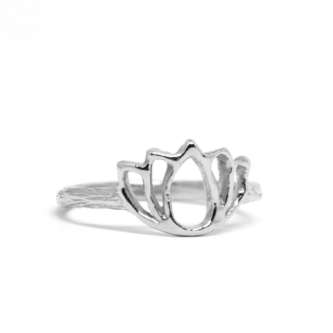 Lotus Ring silver yoga jewelry - Blooming Lotus Jewelry