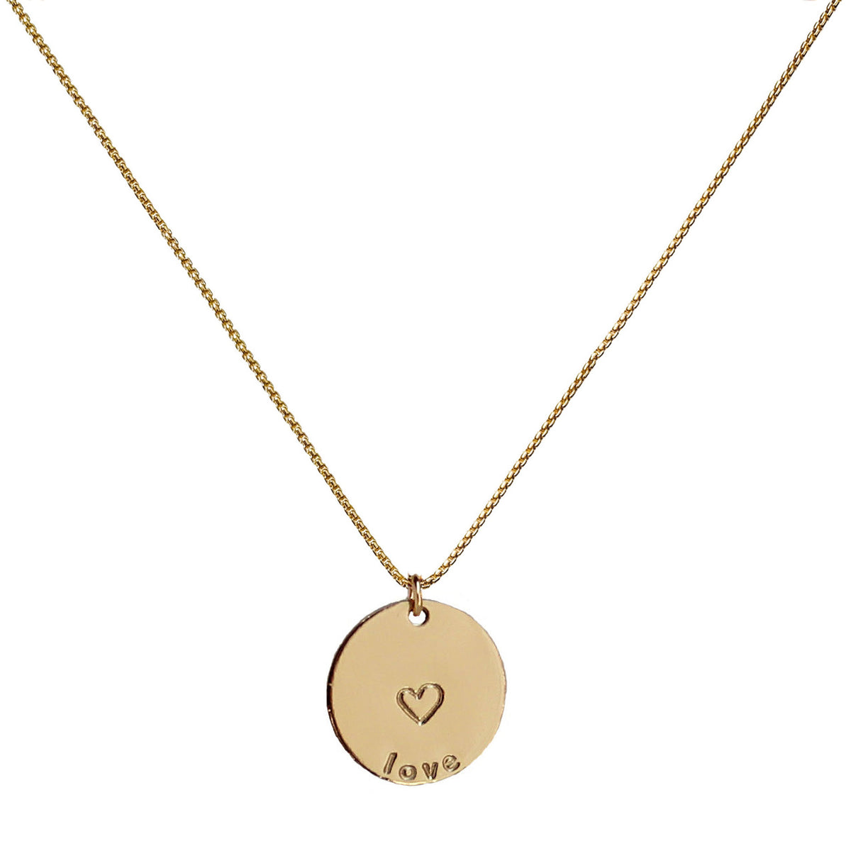 Stamped coin deals necklace