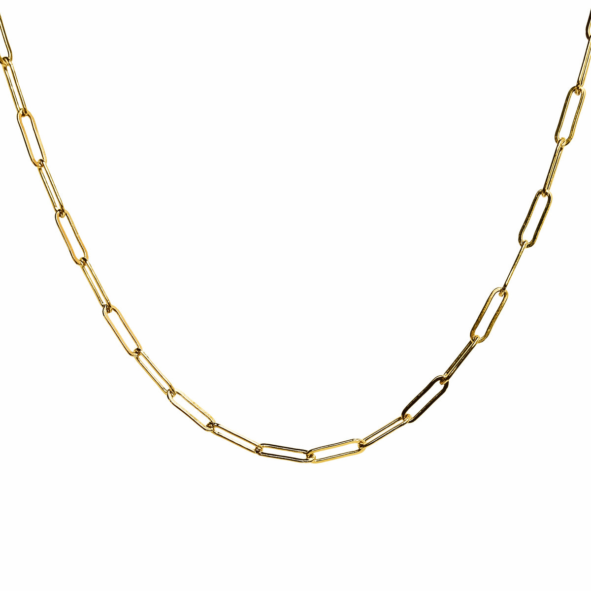 Gold Thick Paperclip Necklace Gold Chain Necklace Gold -   Gold chain  choker, Chain choker necklace, Gold necklace layered