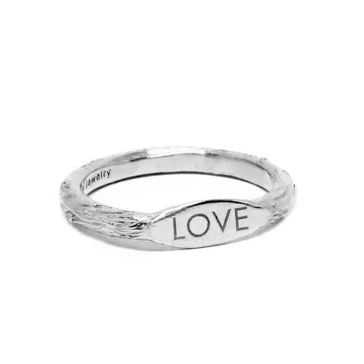 Personalized Stainless Steel True Love Waits Black Ring